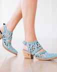 Robin Cut Out Slingback Mule - Powder Blue