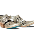 Robin Cut Out Slingback Mule - Champagne Metallic