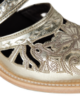 Robin Cut Out Slingback Mule - Champagne Metallic
