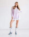Lexington Boot - Washed Denim/Matte White