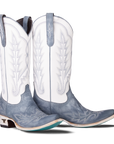 Lexington Boot - Washed Denim/Matte White