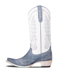 Lexington Boot - Washed Denim/Matte White