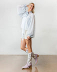 Kenzie Boot - Lovely Lavender/Matte White
