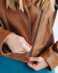 Basic Biker Jacket - Desert Clay Brown Leather