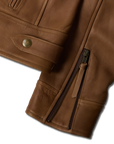 Basic Biker Jacket - Desert Clay Brown Leather