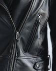 Basic Biker Jacket - Jet Black Leather