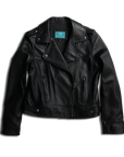 Basic Biker Jacket - Jet Black Leather
