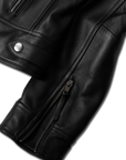 Basic Biker Jacket - Jet Black Leather