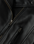 Basic Biker Jacket - Jet Black Leather