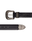 1.5 Belt with Double Buckle - Rattle Black