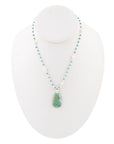 Madeleine Blue Turquoise and Sterling Silver Drop Pendant Necklace