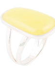 Madeleine Yellow Jade and Sterling Silver Ring
