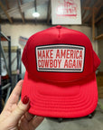 Make America Cowboy Again Banner Trucker Hat