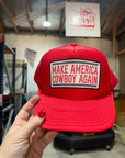 Make America Cowboy Again Banner Trucker Hat