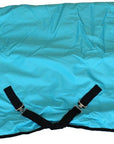 AJ Tack 1200D Waterproof Turnout Horse Blanket with Hood - Turquoise