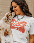 Merica Red Logo Graphic Tee