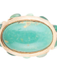 Multi Green Stones Golden Statement Ring