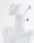 Purple Agate Chucky Sterling Silver Drop Earrings