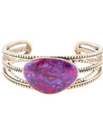 Purple Turquoise Golden Roped Cuff Bracelet