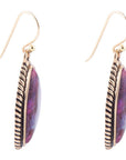 Purple Turquoise Boulder Statement Earrings
