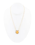 River Rocks Yellow Quartz and Golden Bronze Necklace