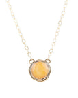 River Rocks Yellow Quartz and Golden Bronze Necklace