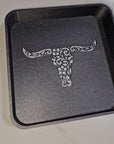 Baha Ranch 3d Print Western Longhorn Cowboy Cowgirl Accessory Tooled Tray