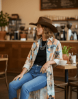 Colores de Mexico Pictures of the Southwest Button-Up Long Sleeve Shirt Dress Duster