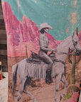 Desert Cowgirl Throw Blanket 60" x 80" Made in USA