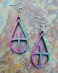 3D Print Christian Cross Faith Earrings Made in America