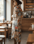 Colores de Mexico Pictures of the Southwest Button-Up Long Sleeve Shirt Dress Duster