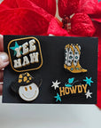 Set of 4 3D Print Western Cowboy Yeehaw Howdy Hat Pins Made in America choice of colors
