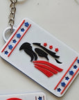 Patriotic Keychain - choice of styles - 3D Print USA - Made in America