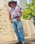 Baha Ranch Retro Pop Western Trail Ride Polo Shirt