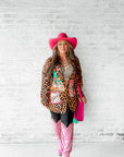 Baha Ranch Retro Pop Western Wild West Leopard Blazer