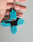 3D New Mexico Zia Magnet or Bookmark or Keychain or Earrings