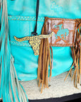 3d Print Tooled Longhorn Keychain or Purse Charm Ornament - Made in America - choice of colors