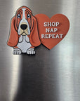 3d Print Basset Hound Cute Funny Shopping Hat Pin or Magnet
