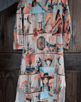 Colores de Mexico Pictures of the Southwest Button-Up Long Sleeve Shirt Dress Duster