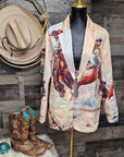 Yeehaw Cowboy Vintage Western Retro Blazer