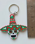 Choice of 3D print Keychains Mexico Cinco de Mayo Chili Sugar Skull Made in America