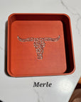 Baha Ranch 3d Print Western Longhorn Cowboy Cowgirl Accessory Tooled Tray