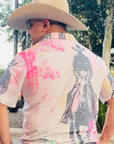 Baha Ranch Retro Pop Western Trail Ride Polo Shirt