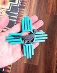 3D New Mexico Zia Magnet or Bookmark or Keychain or Earrings