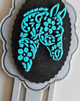 Baha Ranch 3D Horse Equine Bookmark Earrings Pin Magnet made in America