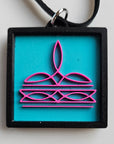 3D Print Picture Necklace on Deerskin Leather Western Bootstitch Made in America