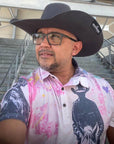 Baha Ranch Retro Pop Western Trail Ride Polo Shirt