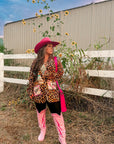 Baha Ranch Retro Pop Western Wild West Leopard Blazer