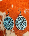 3D Print Western Tooled Turquoise Earrings Made in America