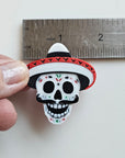 Set of 5 - 3D Print Mexico Cinco de Mayo Cactus Mariachi Sugar Skull Pins Made in America
